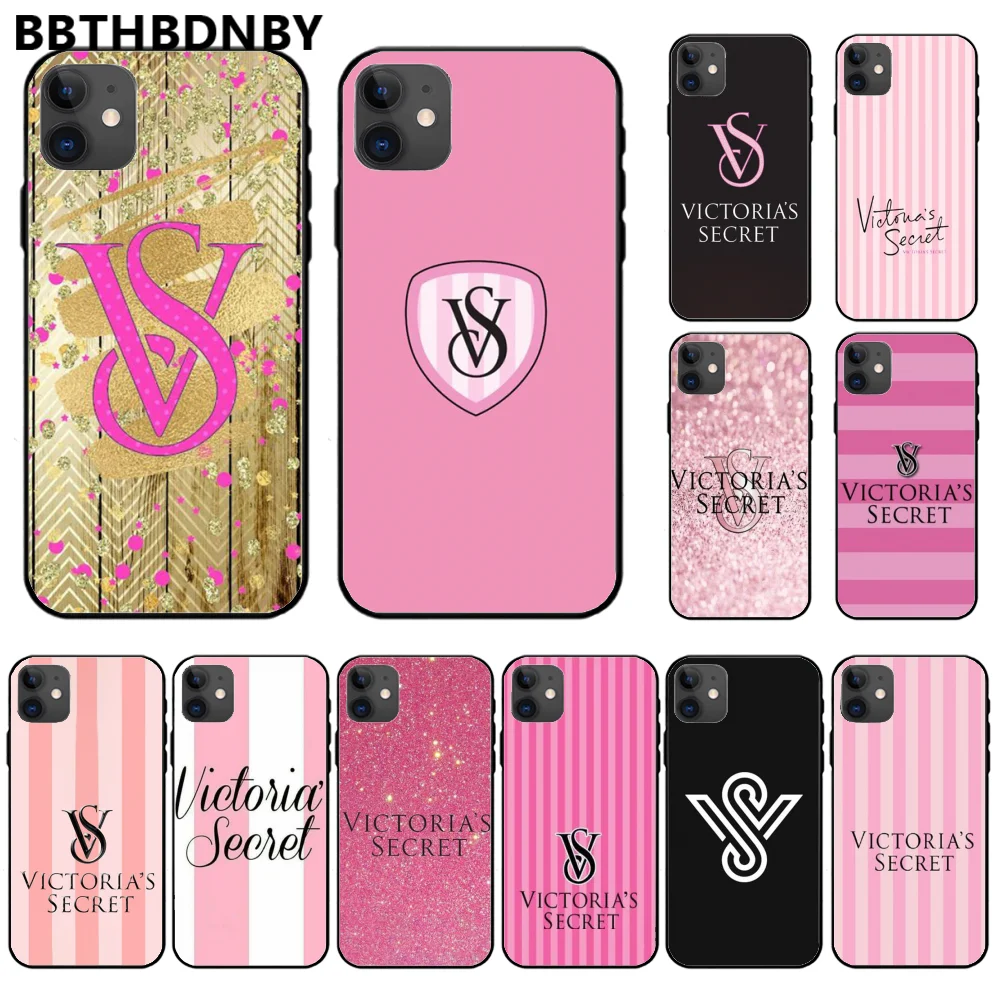 Для iphone 11 розовый Роскошный бренд Victoria Bling милый чехол для телефона pro max x xs xr 7 8 plus 6
