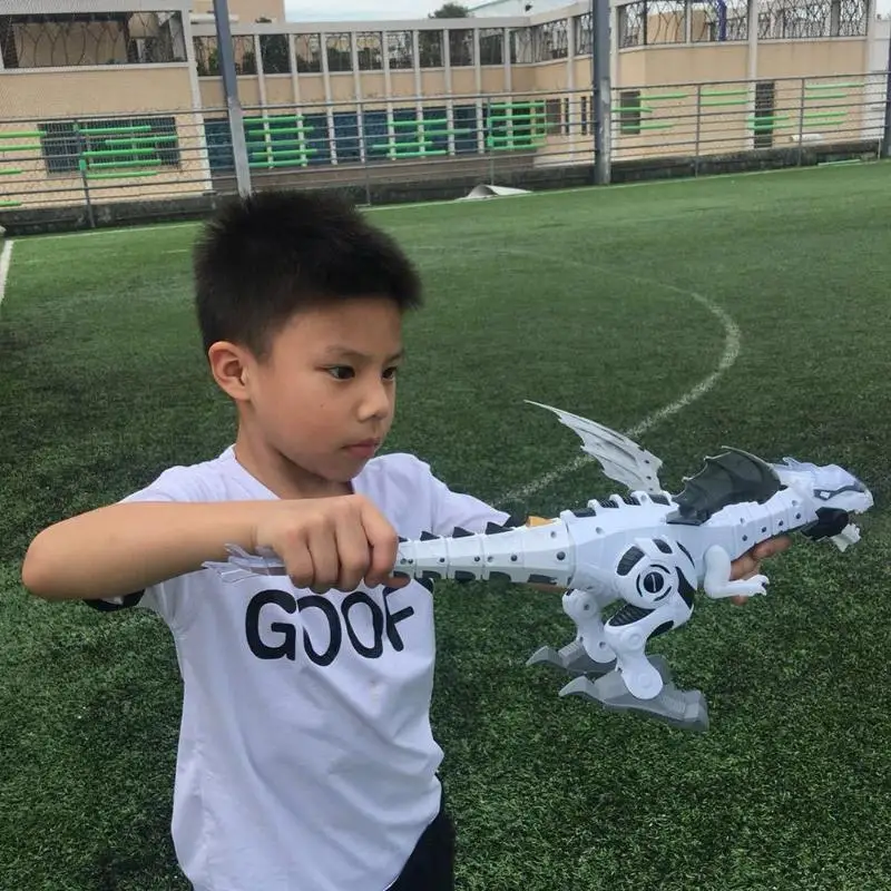 Электрические динозавры детская игрушка ходячий распылитель модель робота со