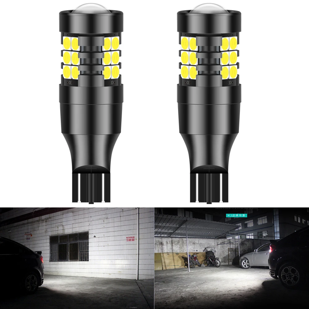 2x W16W T15 Светодиодный лампочки Canbus Автомобильная резервная ламп накаливания 921 без