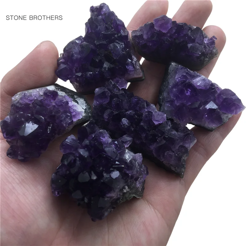 

20g-50g Natural Raw Amethyst Quartz Purple Crystal Cluster Healing Stones Specimen Home Decoration Crafts Decoration Ornament