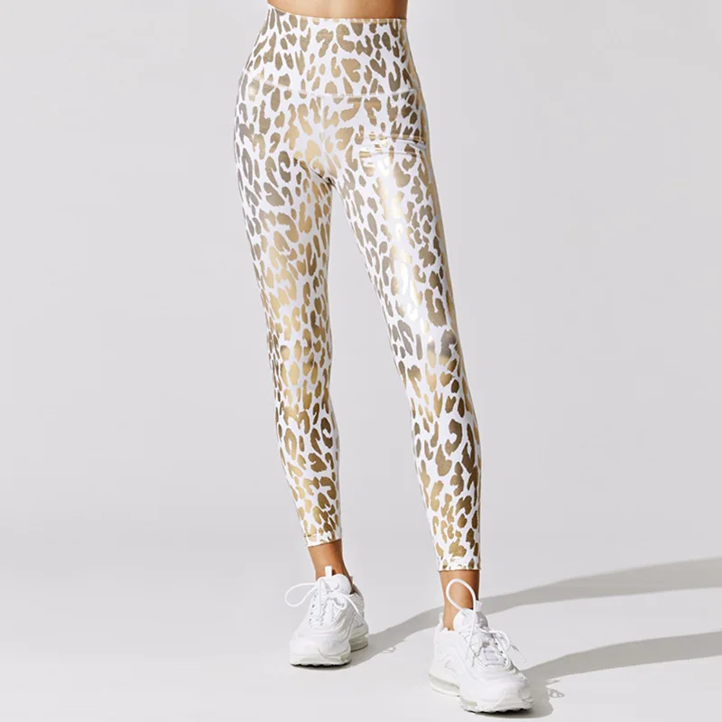 

New Arrival Leopard Printed Slim Leggings Sport Women Fitness Push Up Sports Leggings Quick Dry Hip Push Up Seamless Sport Pants