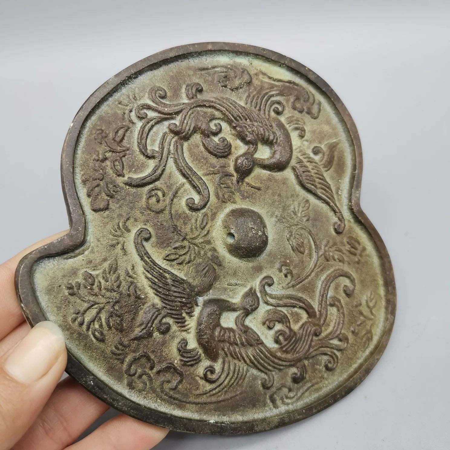 

Изысканные античные круглые бронзовые зеркальные украшения, коллекция современных украшений ручной работы, Металл ручной работы, фэн-шуй, ...