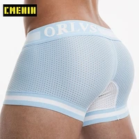 sexy mesh mens underwear cotton boxers underpants breathable boxer shorts men panties sexy male underwears cueca drop shipping