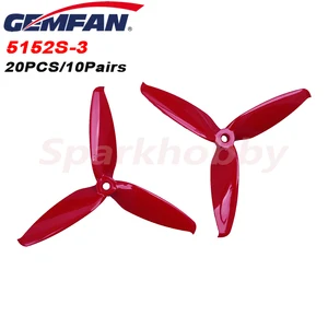 20PCS 10Pairs GEMFAN Flash 5152S 5.1x5.2 3-Blade Propeller CW CCW Propeller For 2205-2306 Motors Prop Compatible FPV RC drone