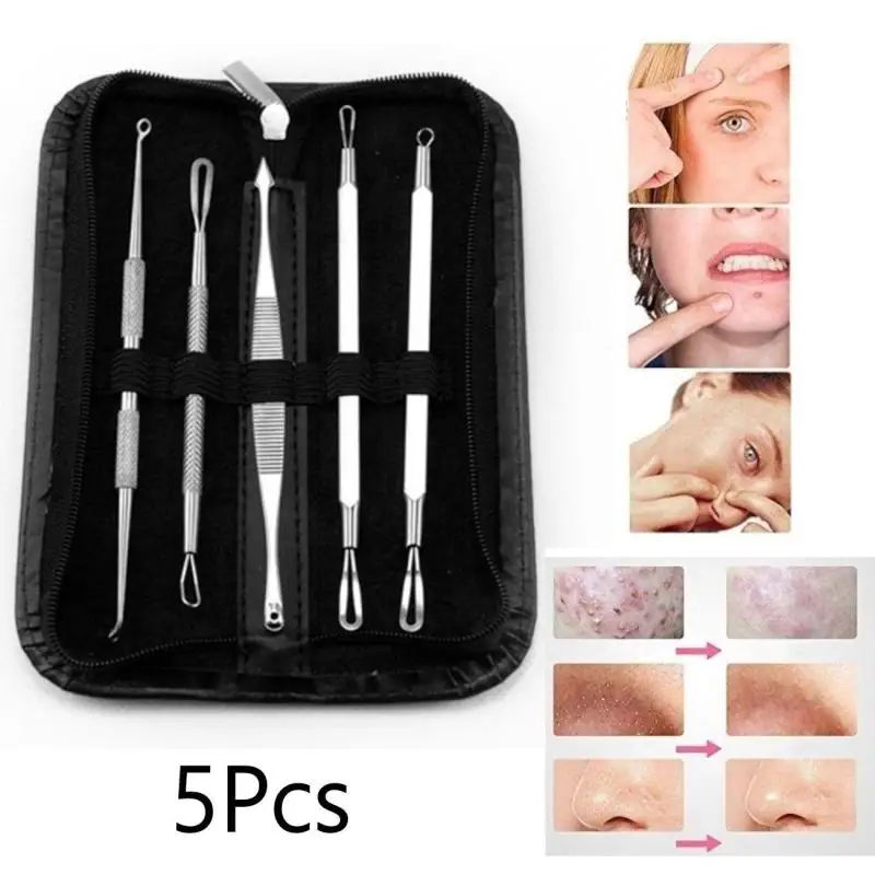 Инструмент для удаления угрей 5/7 шт. иглы прыщей в черную точку инструмент
