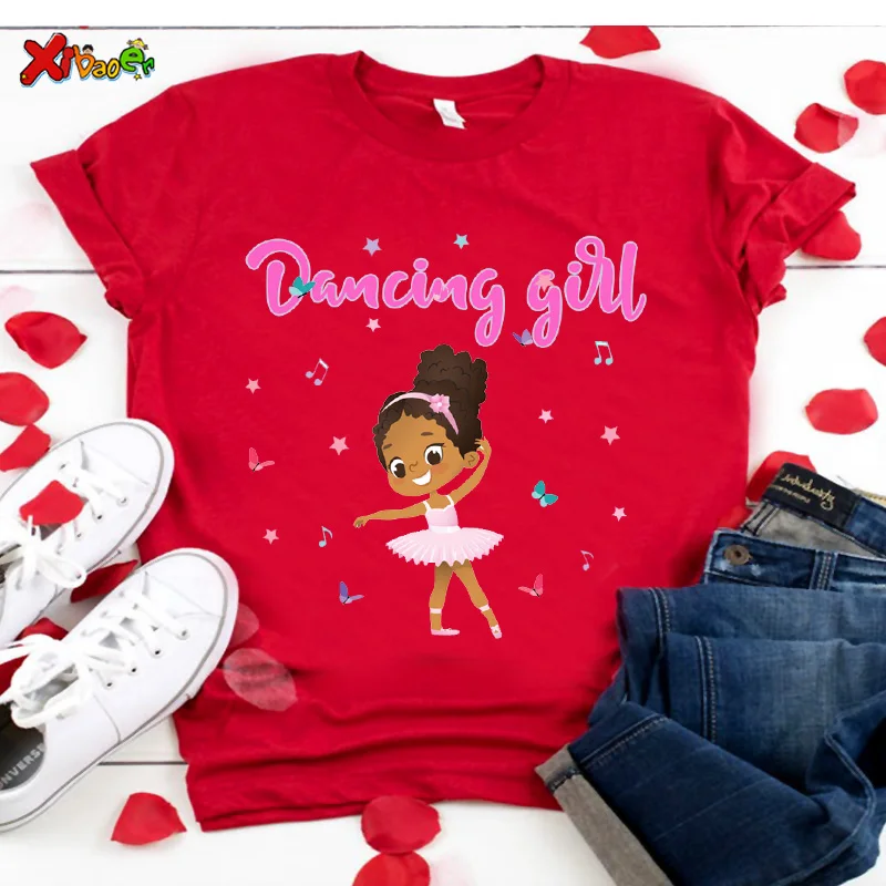 

T Shirt Cartoon Pattern Baby Kids Boys Girls Children Cotton Short Sleeves Summer Clothing Short Sleeve Print Tee Red Toddler