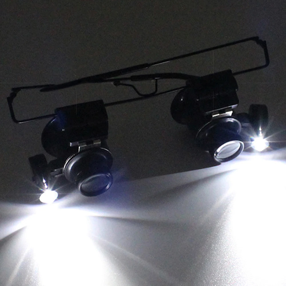 Горячая Распродажа увеличительное стекло с двойными линзами 20X Лупа ювелира