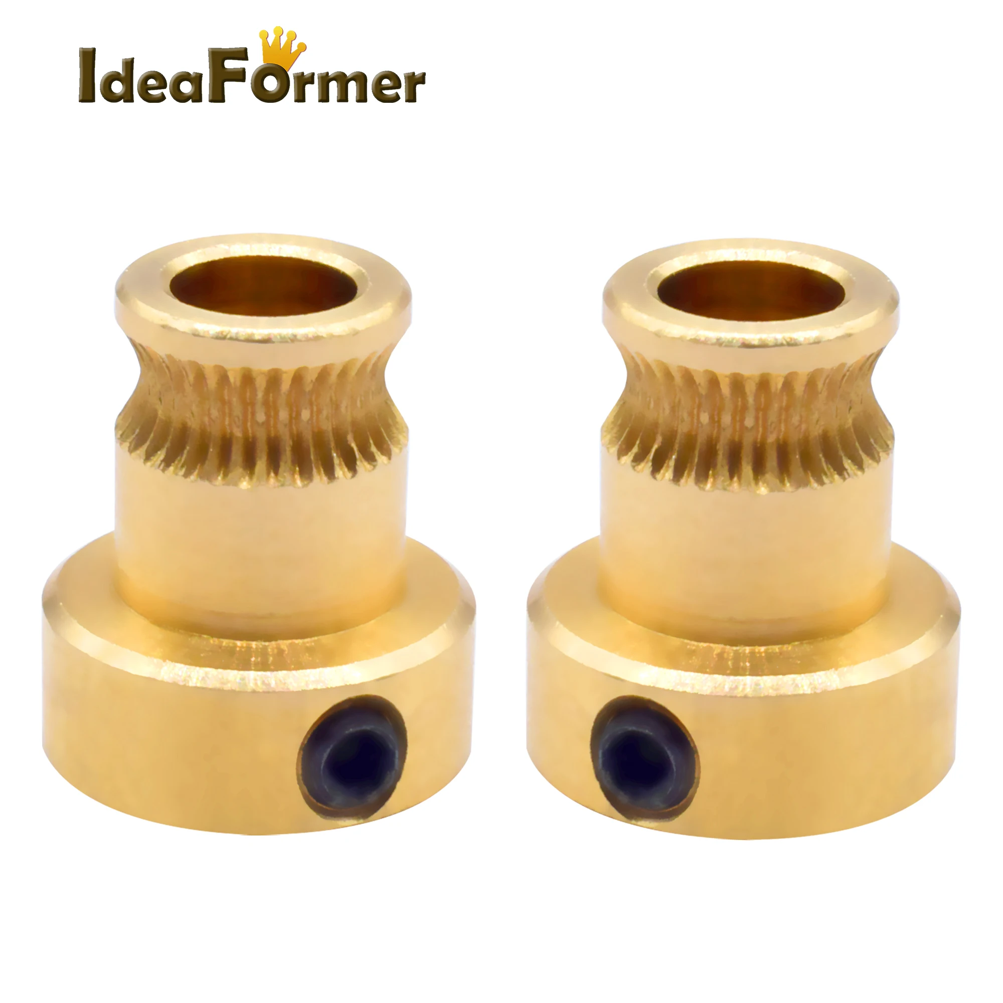 

2Pcs Reprap Mendel Extruder Feeder Drive Gear Bore 5mm 1.75/3.0mm Extrusion Hobbed Gear Squeeze Feed Wheel For 3D Printer Parts.