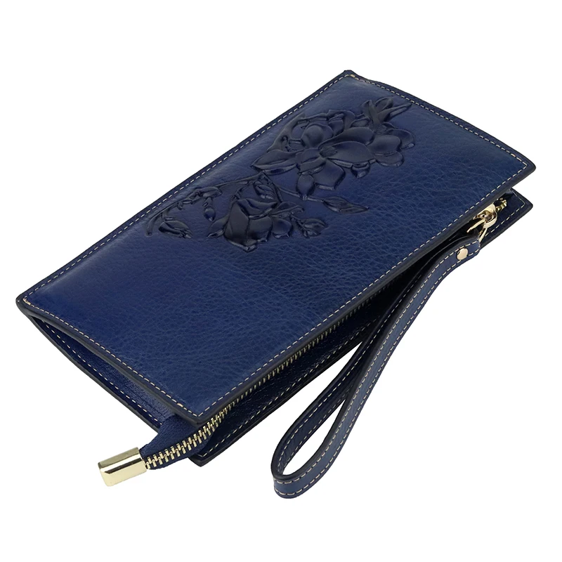 Кошелек из натуральной коровьей кожи для женщин Длинный кошелек роскошный