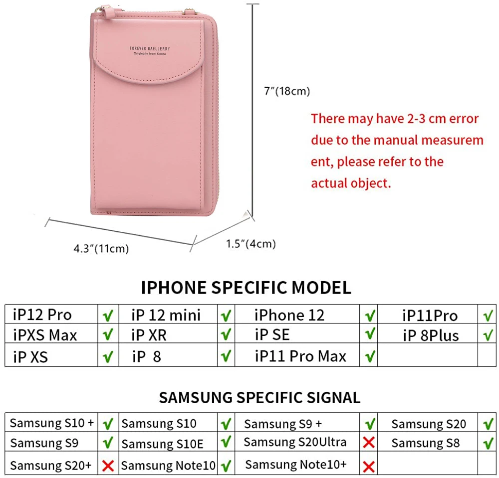 Baellerry Для женщин кошелек бренд мобильный телефон сумки большой с отделением для