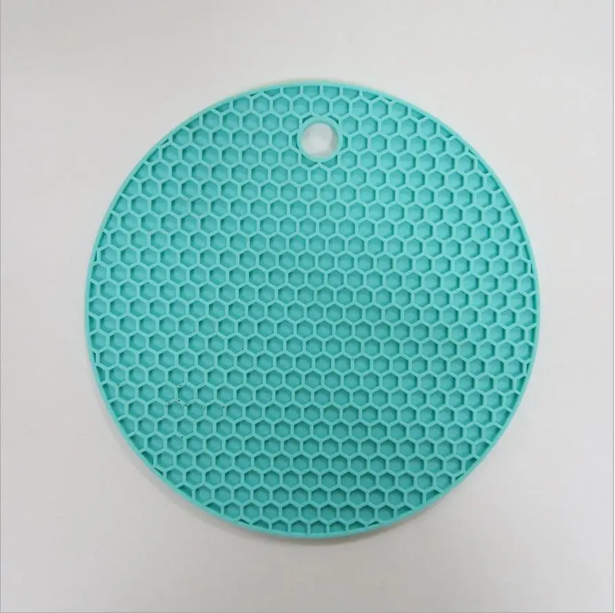 Mint Green 18 см круглый горячий подстаканник термостойкий силиконовый коврик подставка для напитков Нескользящая подставка для горшка настольная кухонная салфетка-подставка инструмент - Цвет: Mint Green