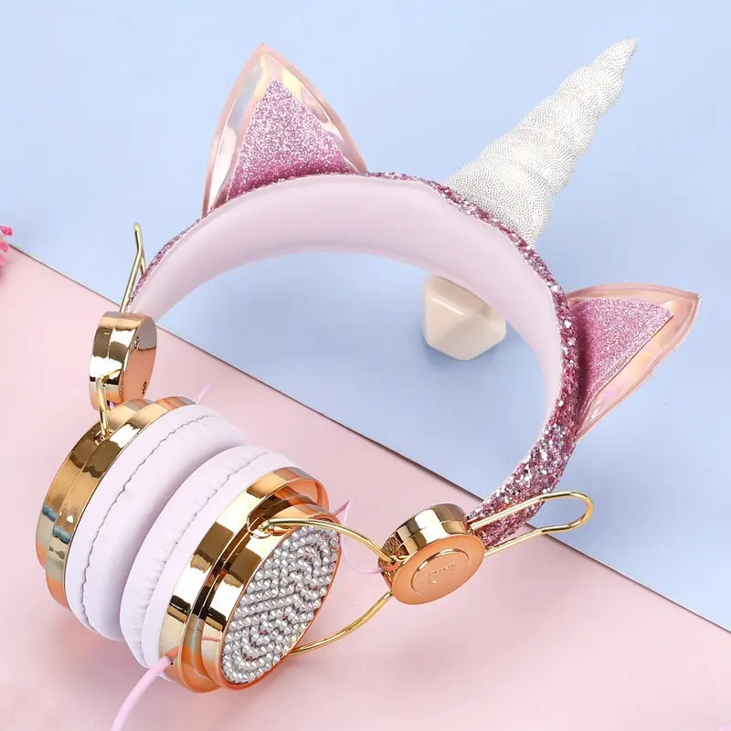 

Adjustable Wired Kids Headphones with 3.5mm Audio jack Music Headset for iPhone Xiaomi for Children Gift Cartoon Child Headphone