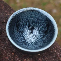 jz016 china tenmoku tea bowl japanese style teacup water cup stoneware ceramic handcraft kungfu cups cuisine drinkwarejianzhan