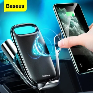 baseus 15w qi wireless car charger for iphone 11 fast car wireless charging holder for samsung s20 xiaomi mi 9 induction charger free global shipping