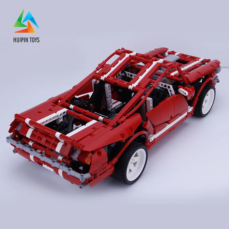 2000Pcs XINGBAO Building Blocks Toys XB-07001 легоe technic Moc Red Muscle Car Bricks Car Model Best Gift For Children 4PX