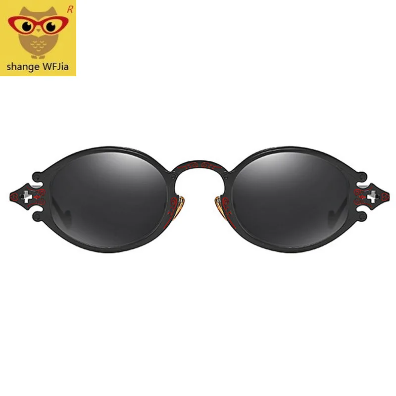 Женские солнцезащитные очки в стиле ретро брендовые дизайнерские панк с резным