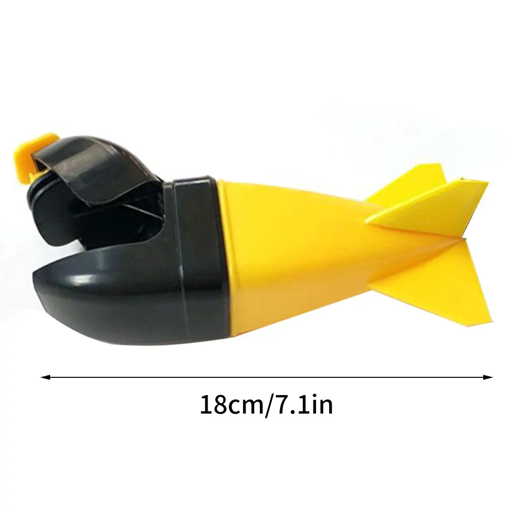 

Fishing Bait Rocket Feeder Fishing Spomb Rocket Float Lure Bait Holder Carp Fishing Accessories 2PCS Yellow Bomb Bait Fishing