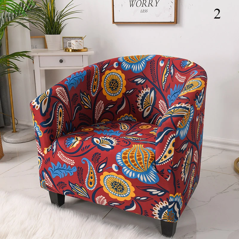 

Club Chair Slipcover Stretch Armchair Covers For Bar Counter Living Room Printed Chair Cover Sofa Cover Comfortable Couch Covers