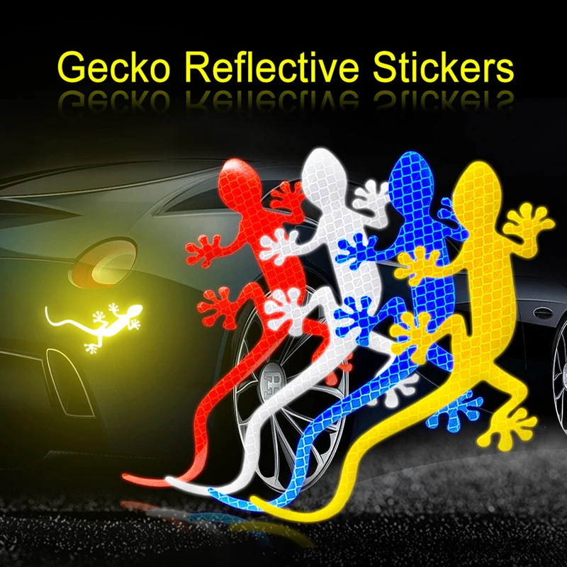 Reflective gecko sticker 3D three-dimensional sticker creative car tail label decoration products body scratch masking sticker