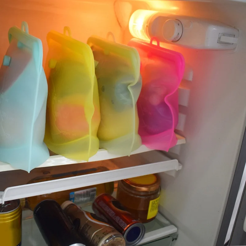 2020 многоразовый мешок для хранения еды Герметичный силиконовый кухонные