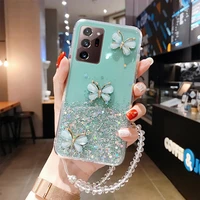 luxury bling glitter case for samsung galaxy s21 plus s20 fe note 20 ultra a21s a12 a42 a32 a52 a72 strap lanyard silicone cover