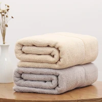 solid color cotton bath towel for home bathroom spa bath towel 142x72cm super absorbent soft long large towel bluebeigegray