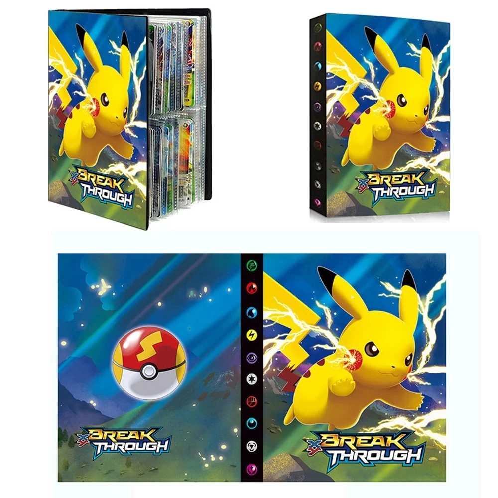 

240Pcs Pokemon Cards Holder Album Toy Collections Pokemones Card Anime Album Book Top Loaded List Toy Gift for Children