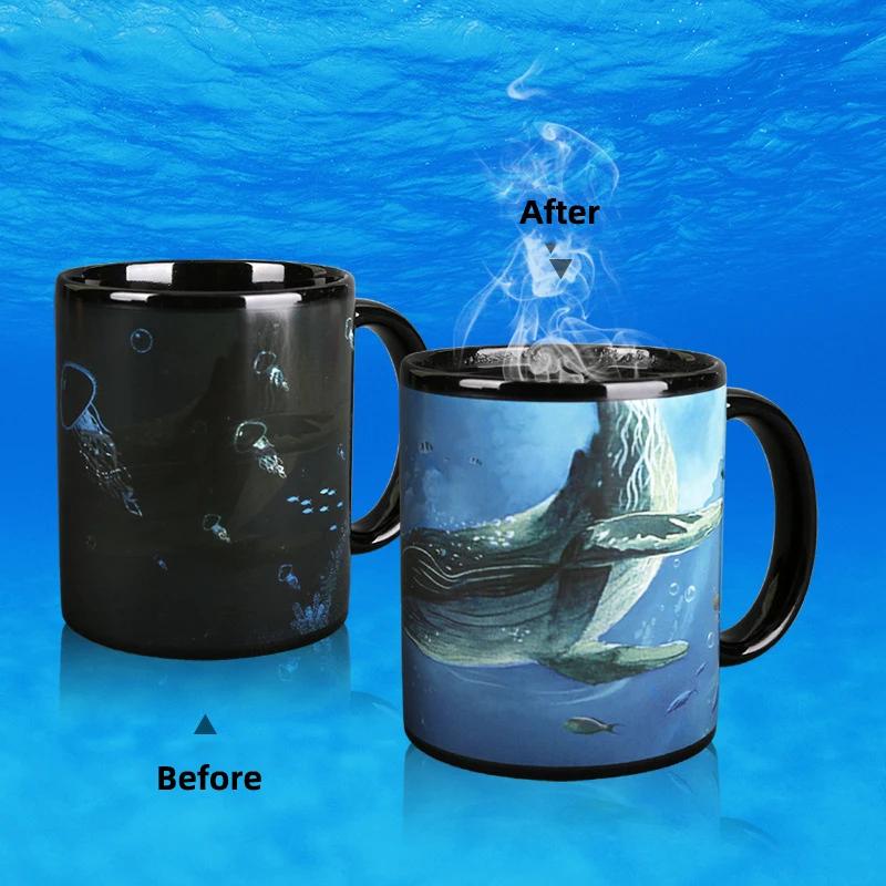 Кружка для кофе с изменением цвета датчиком температуры | Дом и сад