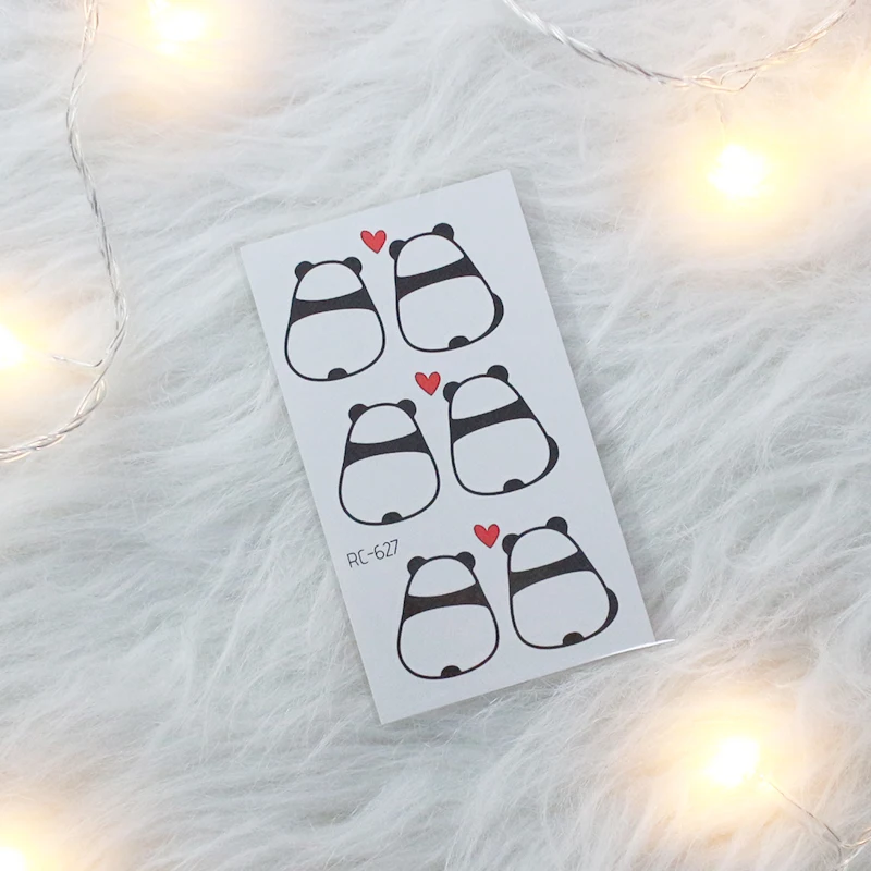 

Временная тату-наклейка Милая панда боди-арт макияж водостойкая поддельная тату для детей женщин