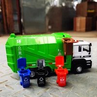 150 alloy pull back garbage sanitation truck model simulation garbage transport truckenvironmental protection free shippng