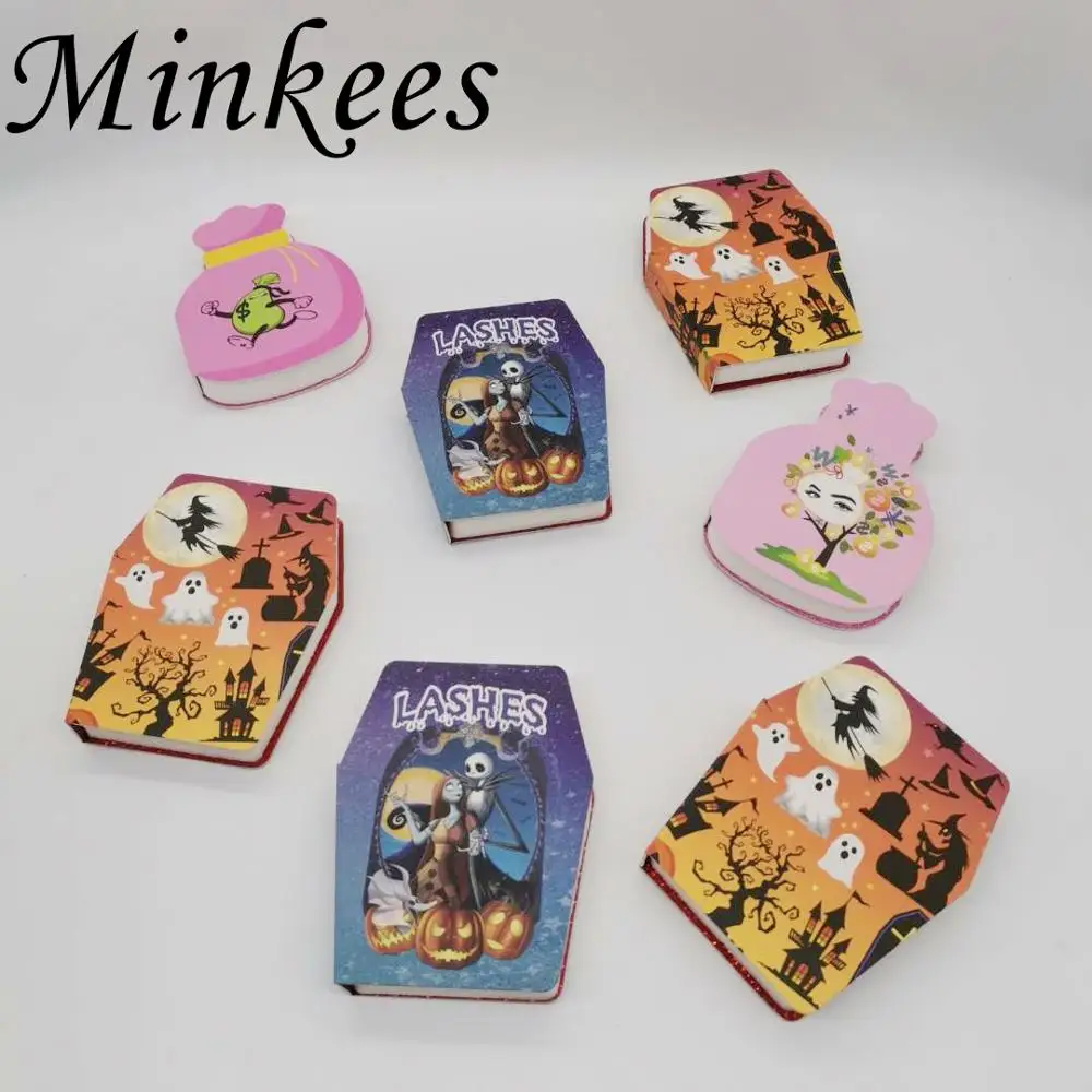 Minkees новинка оптовая продажа Хэллоуин 10/20 штук бумаги накладные ресницы