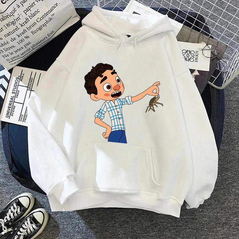 

Luca толстовки Pixar Disney мультфильм кавайные Морские Монстры одежда женская забавная Толстовка Осень плюс бархатный Модный женский свитер с ка...