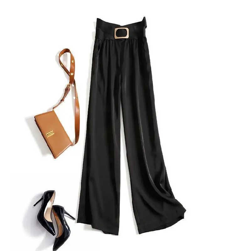 

Women Pants Pants Black Pants For Women 2021 Spring And Autumn High Waist Suit Pants Women Loose Pantalones De Mujer