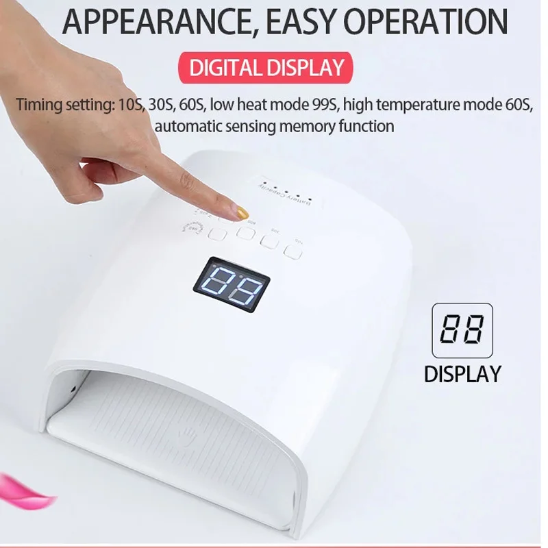 Pro беспроводные УФ светодиодный светильник для ногтей 54 Вт сушилка лампа машина