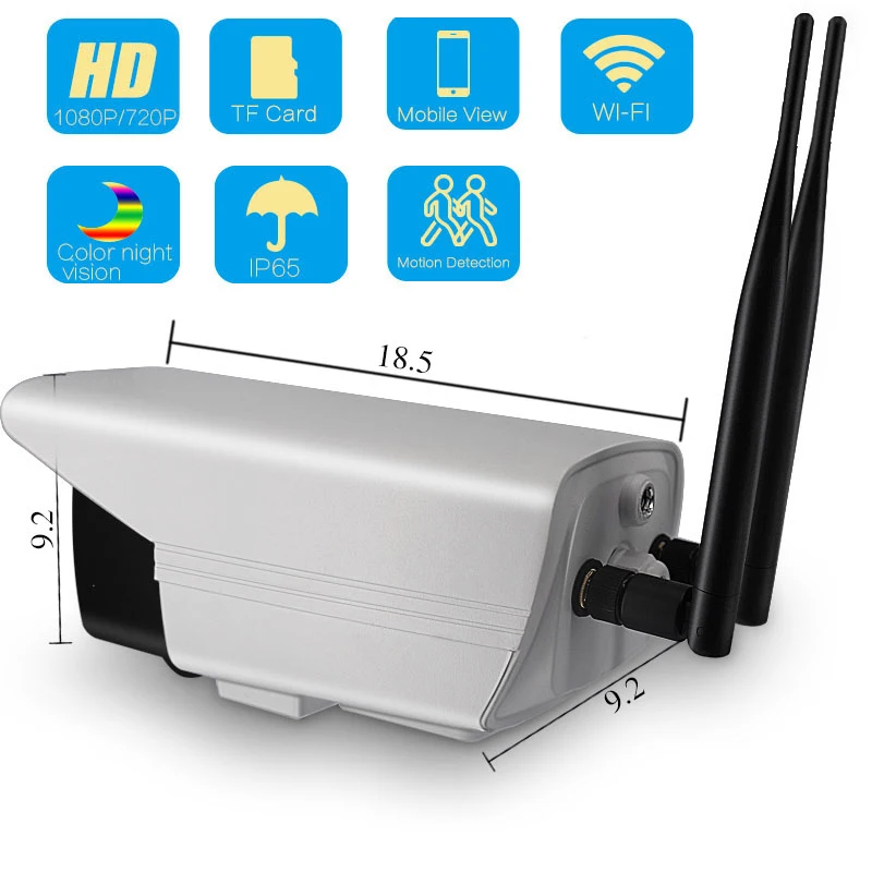 Наружная Wi Fi IP камера 1080P 720P с цветным ночным видением для обнаружения движения