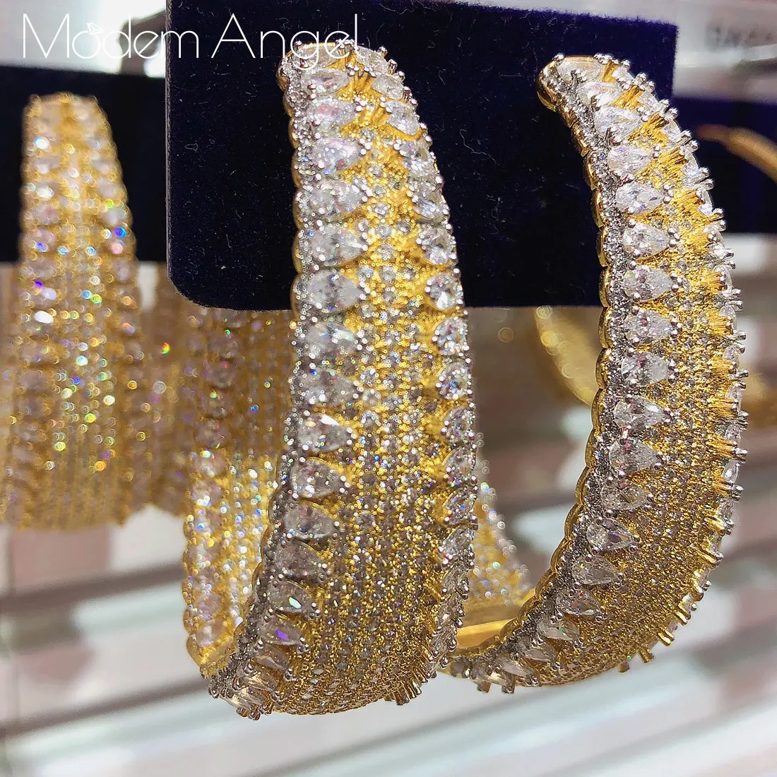

Newness Luxury Exquisite Super Shiny Micro AAA Cubic Zirconia Pave Women Wedding Bridal Party Engagement Earring