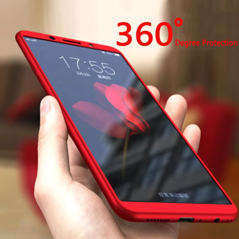 

360 Degree Protection Hard PC Cases For OPPO A33 A37 A57 A59 A71 A73 A77 A79 A83 R9 R11 s Plus R15 R17 Pro Tempered Glass Fundas