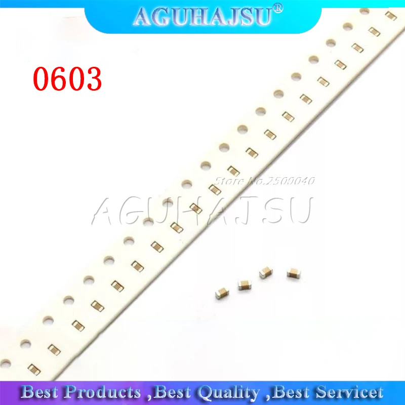 100 штук 0603 50В SMD толстая пленка чип многослойный керамический конденсатор 1pF 22 UF 10NF