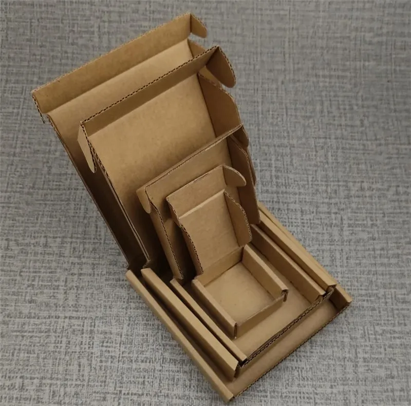 Крафт бумага Гофрированная коробка розничная продажа картонные бумажные