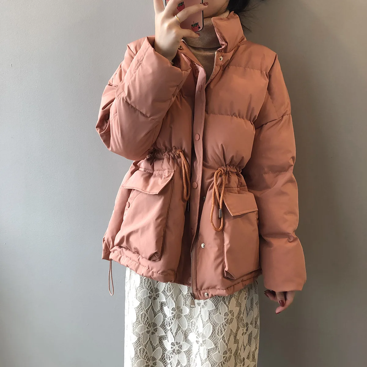 

Парки женские модные 2021 корейский стиль осень-весна пуховик Роскошная зимняя длинная кавайная куртка оверсайз пуховое пальто