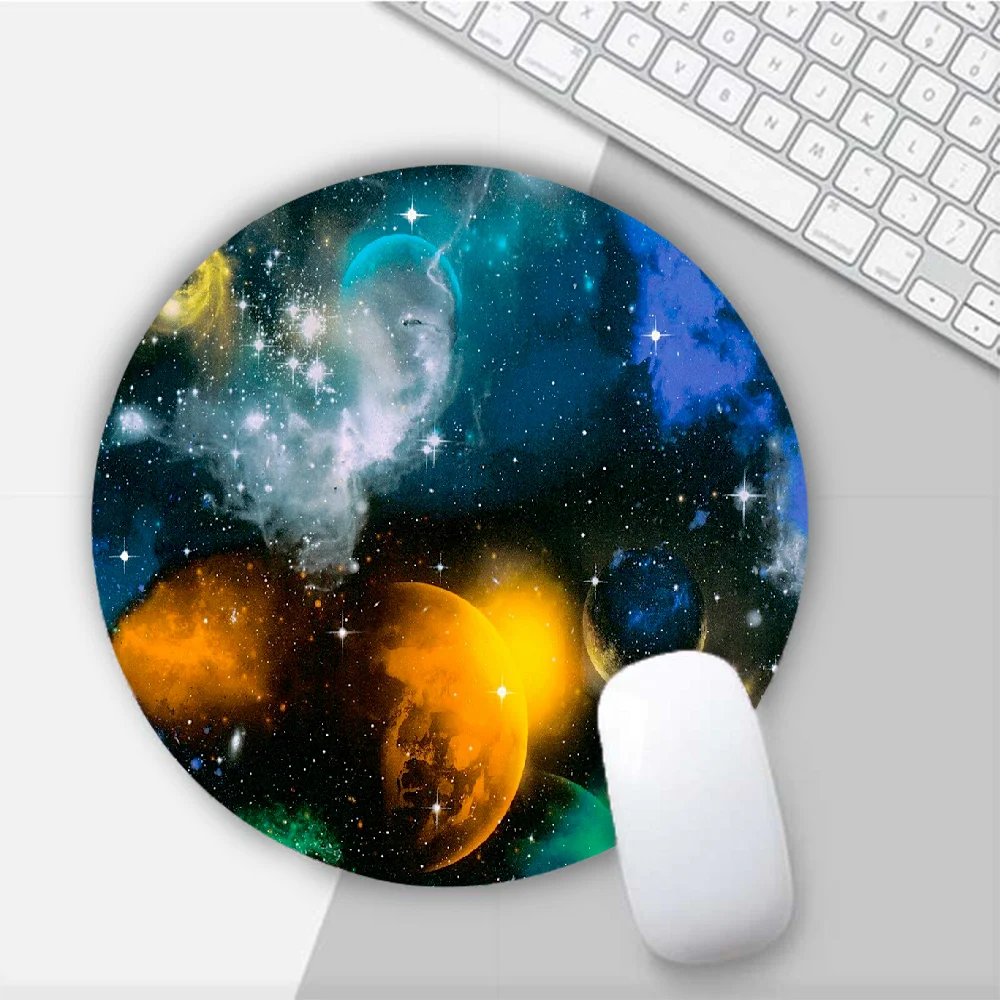 

Starry Sky Universe Round Mouse Mat Gaming Mouse Pad For PC Laptop Notebook 20x20cm Gamer Desk Pad