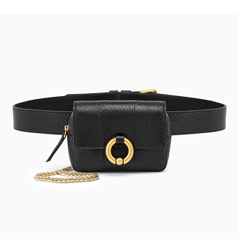 Женская поясная сумка модные поясные сумки Змеиный узор хип-пакет роскошные