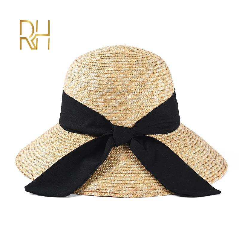 Панама из натуральной соломы RH шляпа с козырьком пшеницы дорожная уличная