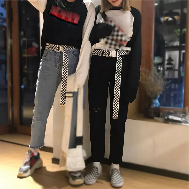 Женский ремень с двойной пряжкой нейлоновый тканевый для мужчин и женщин широкий