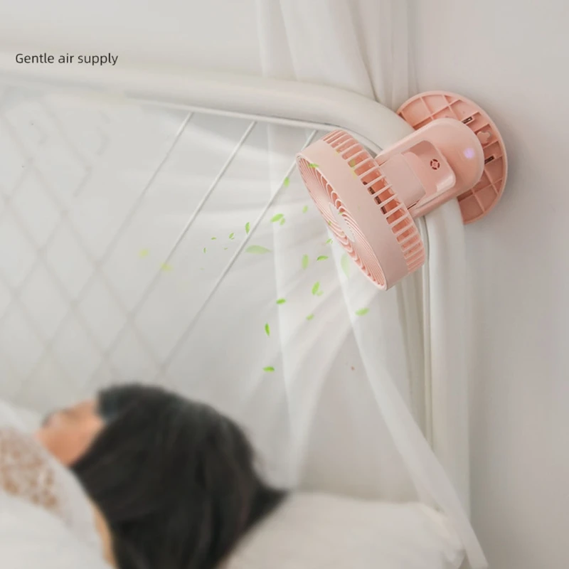 

Clip On Stroller Fan Portable 360 Degree Rotation Small Desk Fan Personal USB Rechargeable Desktop Table Fan