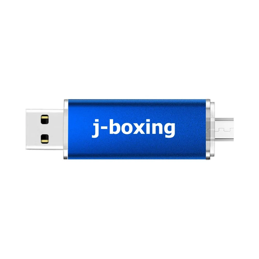 J-boxing OTG Micro USB флэш-накопитель 16 Гб флешки двойной порт USB 2,0 карта памяти для Android смартфон ПК Macbook планшет синий