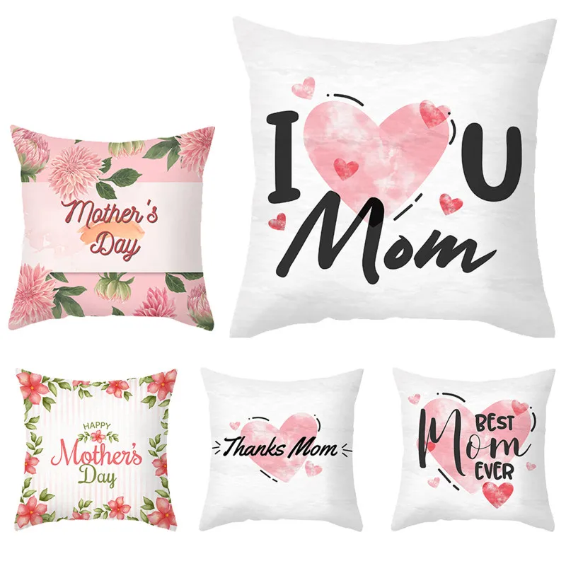 

Nanacoba Cushion Cover Mother and Kid Animals Printed Pillow Cover for Home Decor Sofa Chair Throw Pillowcases Mother's Day Gift
