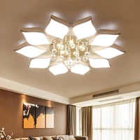 crystal modern led ceiling lights for living room bedroom ac85 265v lustre lamparas de techo avize crystal ceiling lamp fixtures