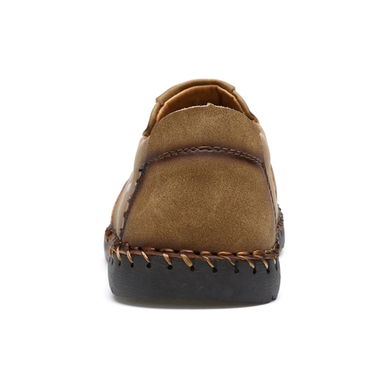 Классические удобные мужские повседневные туфли лоферы из спилка высокого