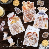 1 pack happy bakery series simple food handbook diy stickers sticker pack